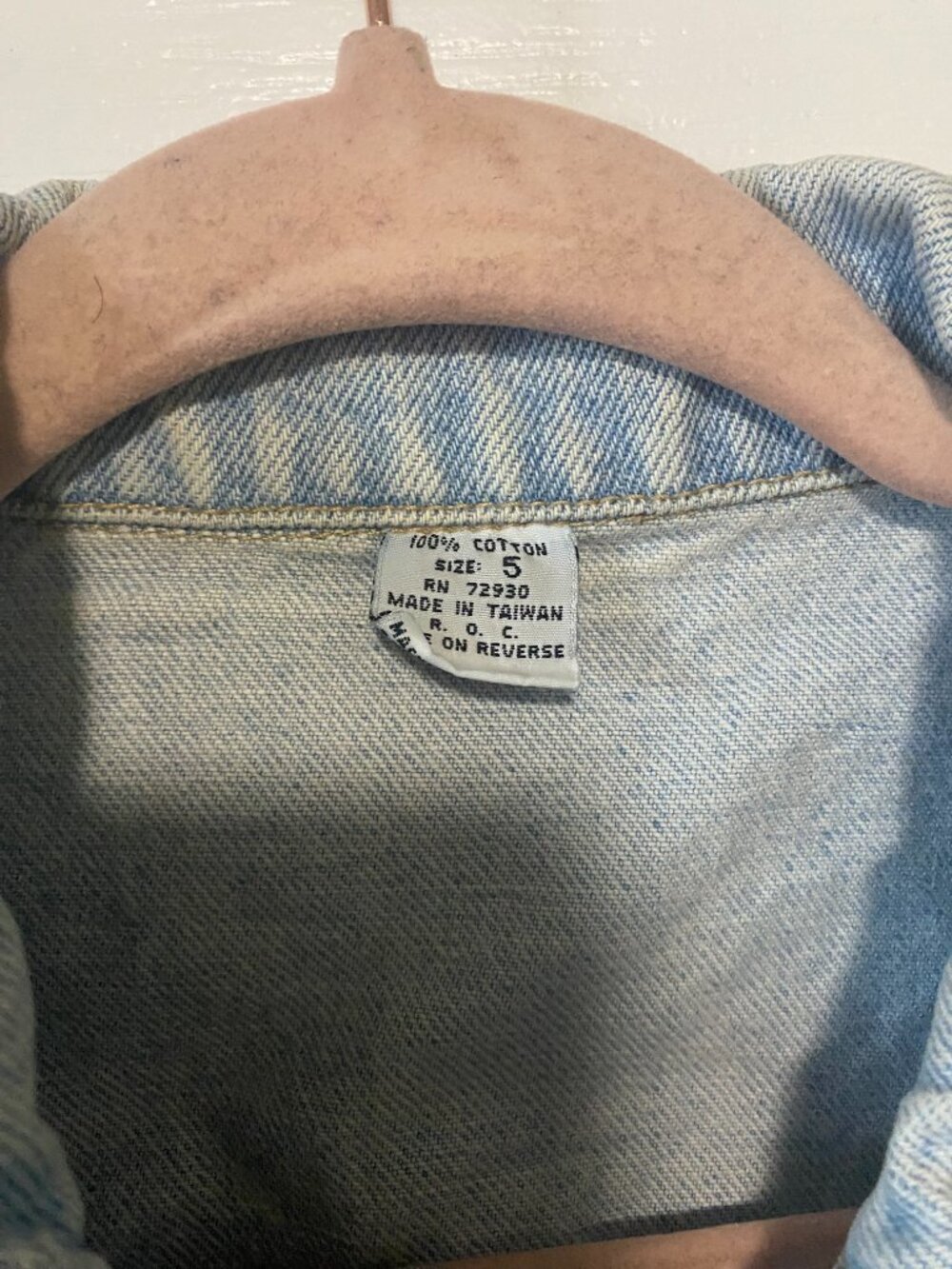 1980's/90's Vintage D'mode Classix Studded Frayed Denim Romper Light Wash 5 - Picture 8 of 16